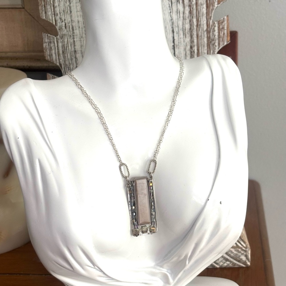 Moonstone Box Necklace
